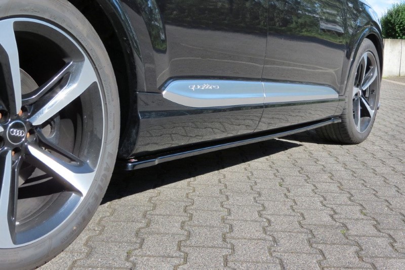 Zijskirts passend voor Audi SQ7 / S-Line Maxton Glanzend Zwart