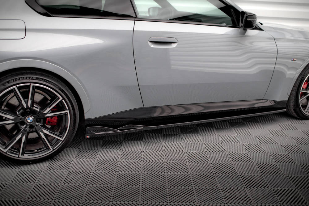 Zijskirts passend voor BMW 2 Serie G42 Coupe M Pakket & M240i Maxton Glans Zwart