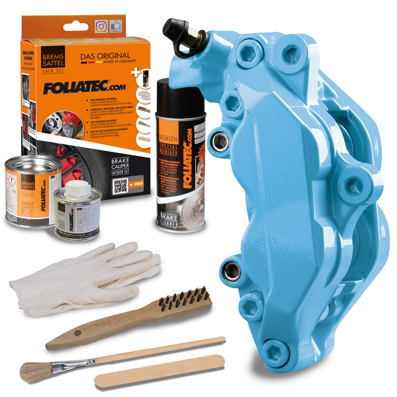 Foliatec Brake Caliper Lacquer Set - sky blue - 3 Components