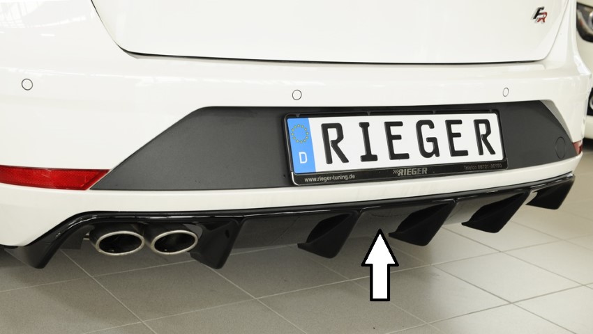 Achterbumper Diffusor Seat Leon FR 5F 17-.. Rieger Glossy Black