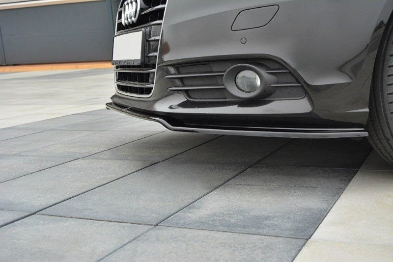 Voorspoiler passend voor Audi A6 C7 Glanzend Zwart