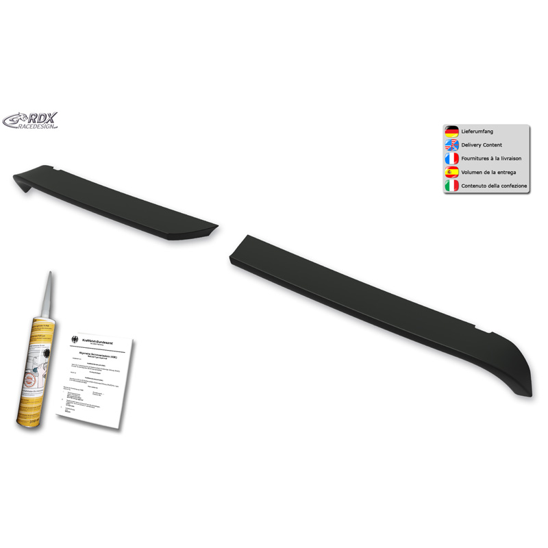 RDX Roof spoiler  Volkswagen Crafter (H2) 2006-2016 & Mercedes Sprinter (H2) 2006-2018 & 2018- (with 2 barn doors) (PU)