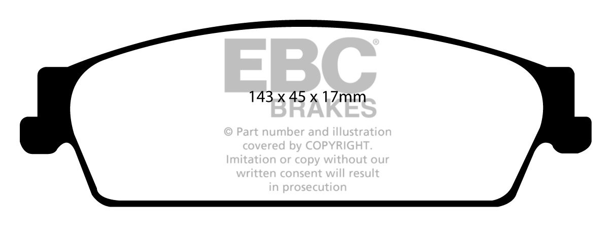 EBC Brakes CHEVROLET Tahoe 6.2 2008-.. Remblokken achterzijde