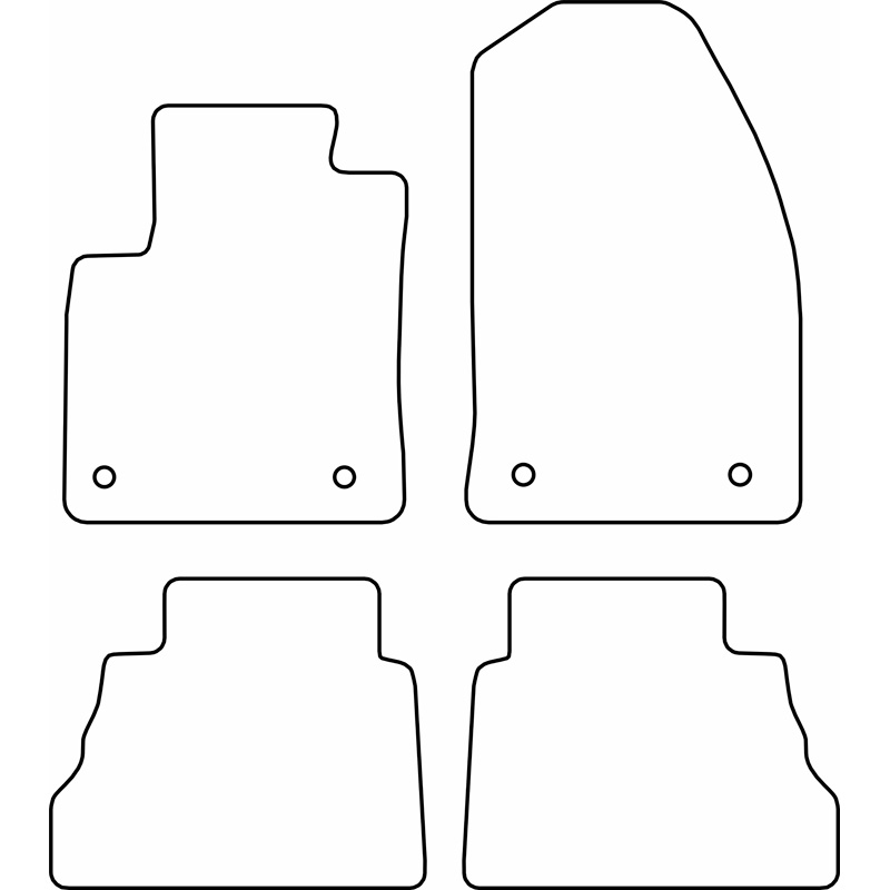 Set velour car mats  Ford Tourneo Courier 2023-