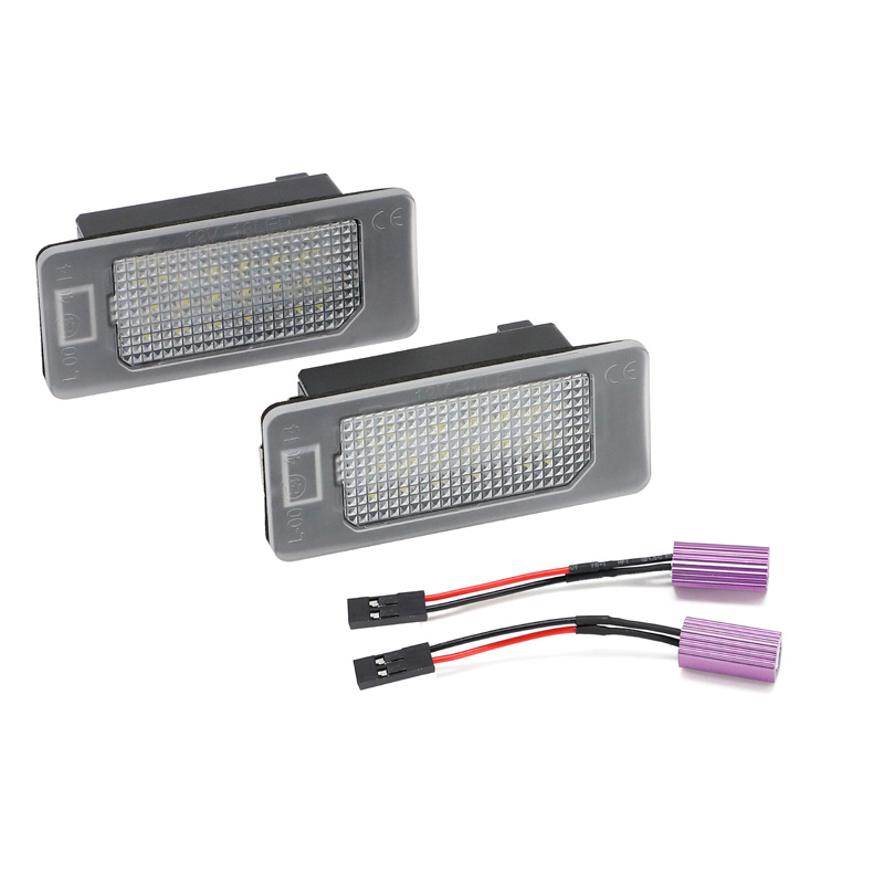 Set LED License Plate Lights  Skoda Octavia III/Fabia III/Kodiaq/Rapid/Superb III/Yeti