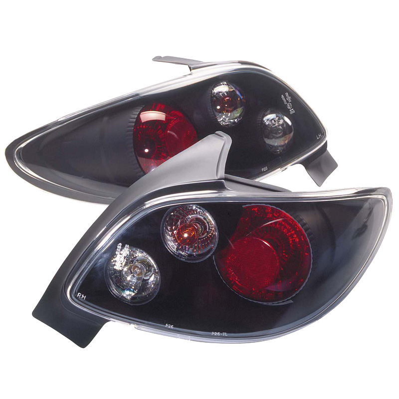 Set Tail Lights  Peugeot 206 excl. CC/SW - Black