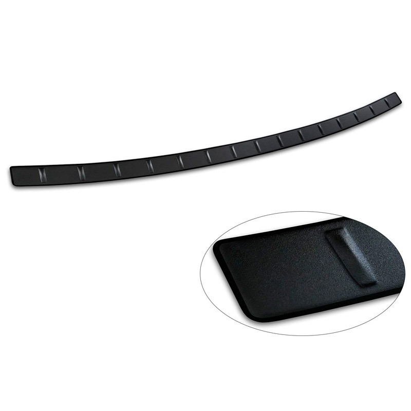 Avisa Matt Black Stainless Steel Rear bumper protector  MG ZS II 2024- 'Ribs'