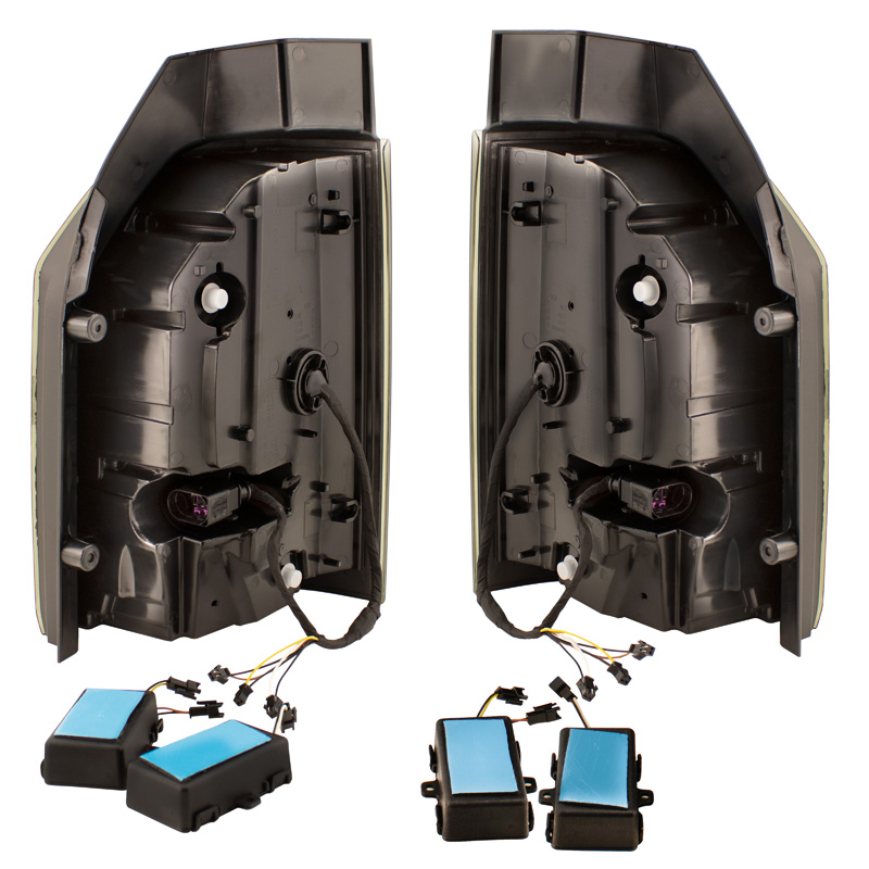 Set LED Tail Lights  Volkswagen Transporter T6 2015-2020 (with hatch) - Black - incl. Dynamic Running Light