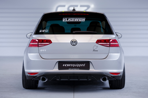 Diffuser passend voor Volkswagen Golf 7 Basis / GTI / GTD / GTE 12-17 CSR Glans Zwart