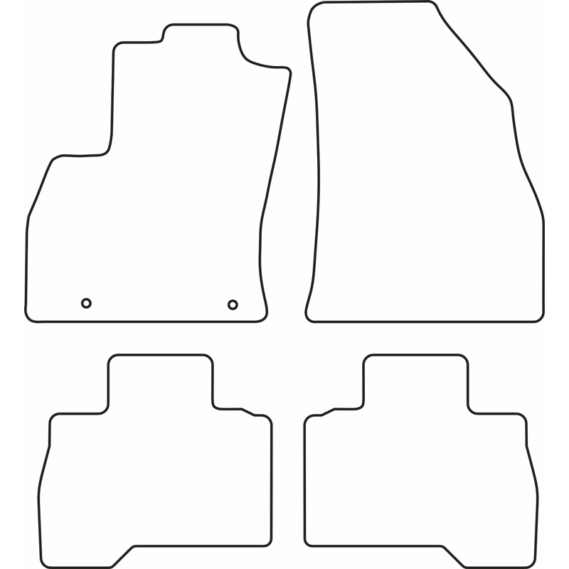Set car mats  Fiat Qubo 2008-