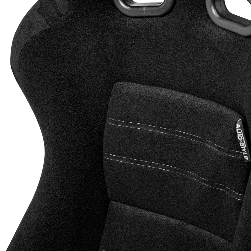 Sport seat 'BS5' - Black/Grey - Dual-side reclinable fibreglass back-rest - incl. slides