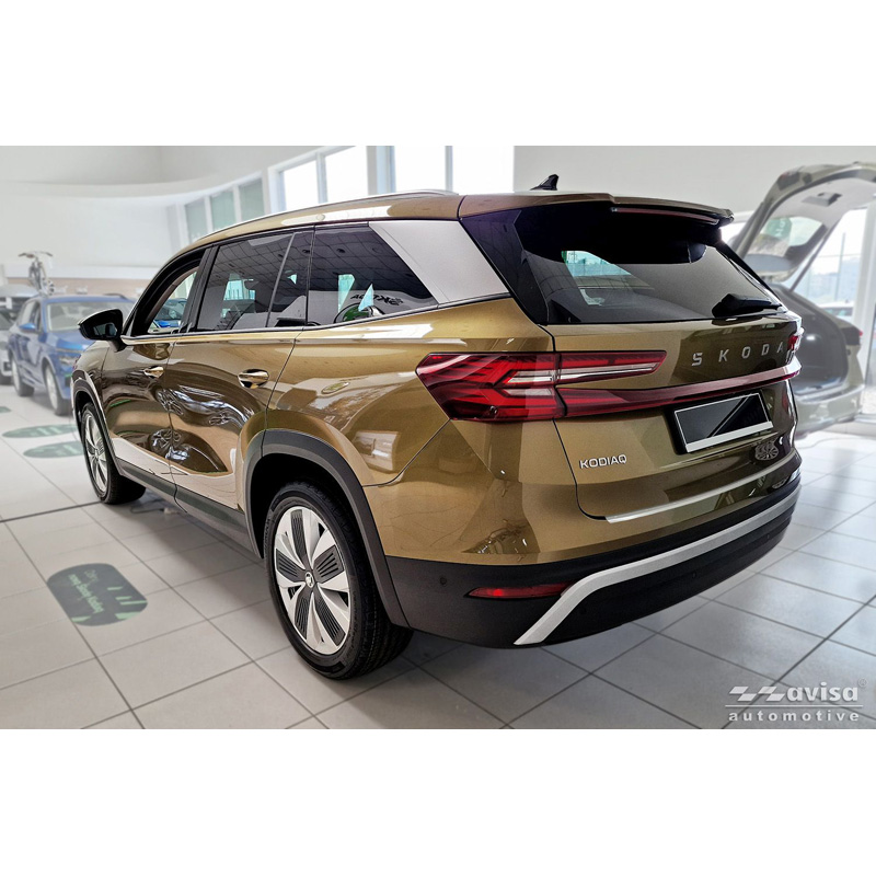 Avisa Stainless Steel Powdercoated Rear bumper protector  Skoda Kodiaq II 2024- 'Soft Silver'