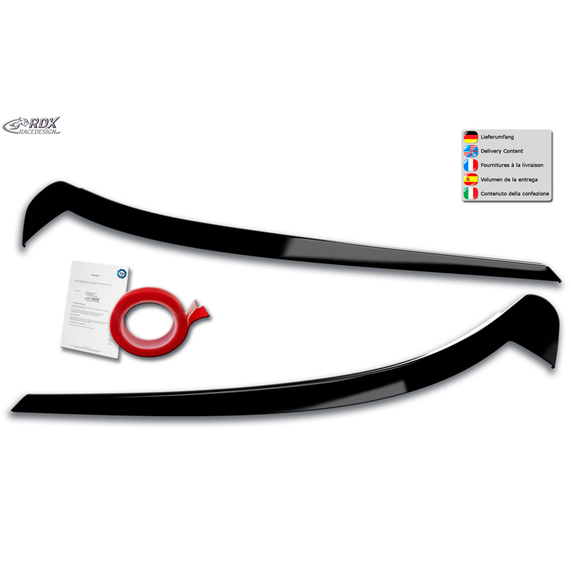 Head light spoilers  Volkswagen ID.3 2020- (ABS Gloss Black)
