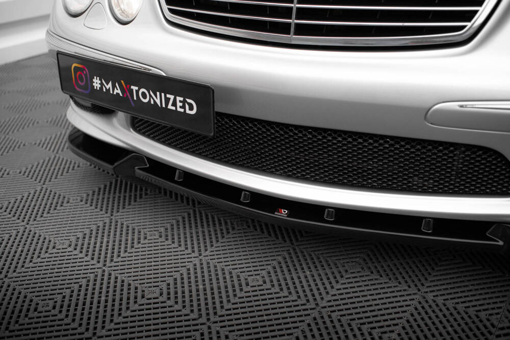 Voorspoiler passend voor Mercedes E55 AMG W211 Maxton Glans Zwart