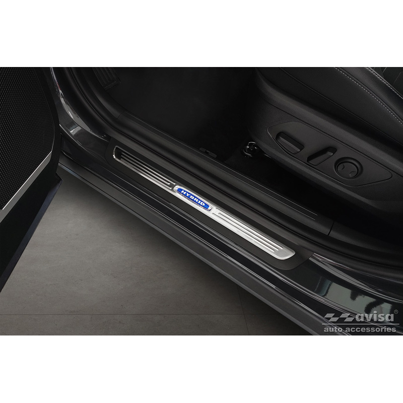 Inox door sill protectors  Kia Sportage V 2021- 'Hybrid' - 2-pieces