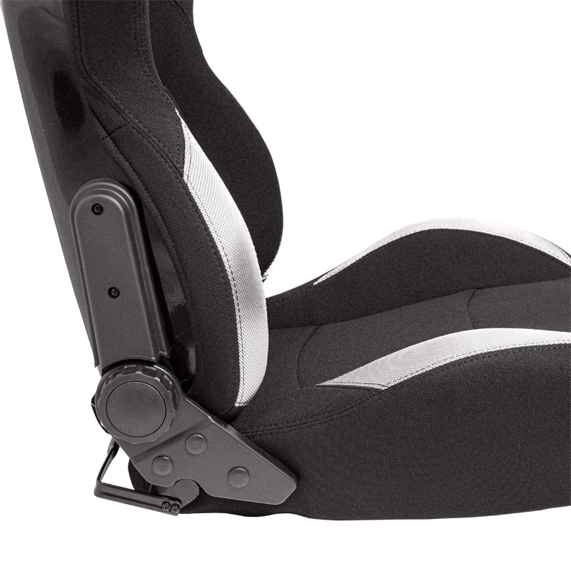 Sport seat 'BS2' - Black - Dual-side reclinable fibreglass back-rest - incl. slides