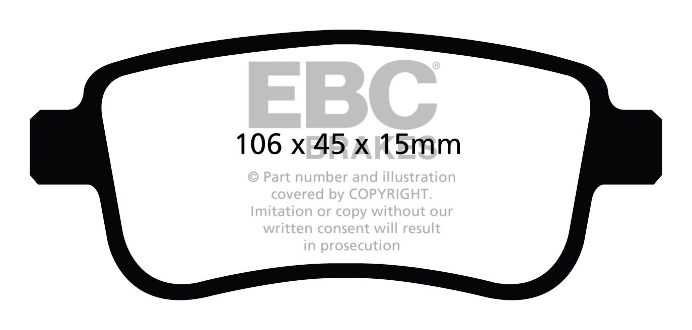 EBC Brakes RENAULT Megane CC 1.5 TD 2010-.. Remblokken achterzij