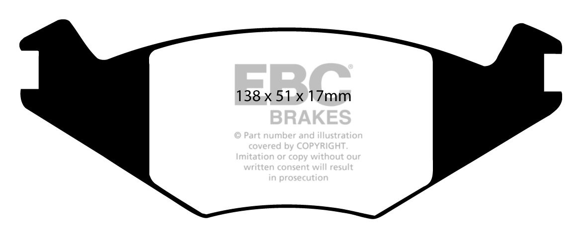 EBC Brakes VW Golf II 1.6 D 83-91 Remblokken voorzijde greenstuf