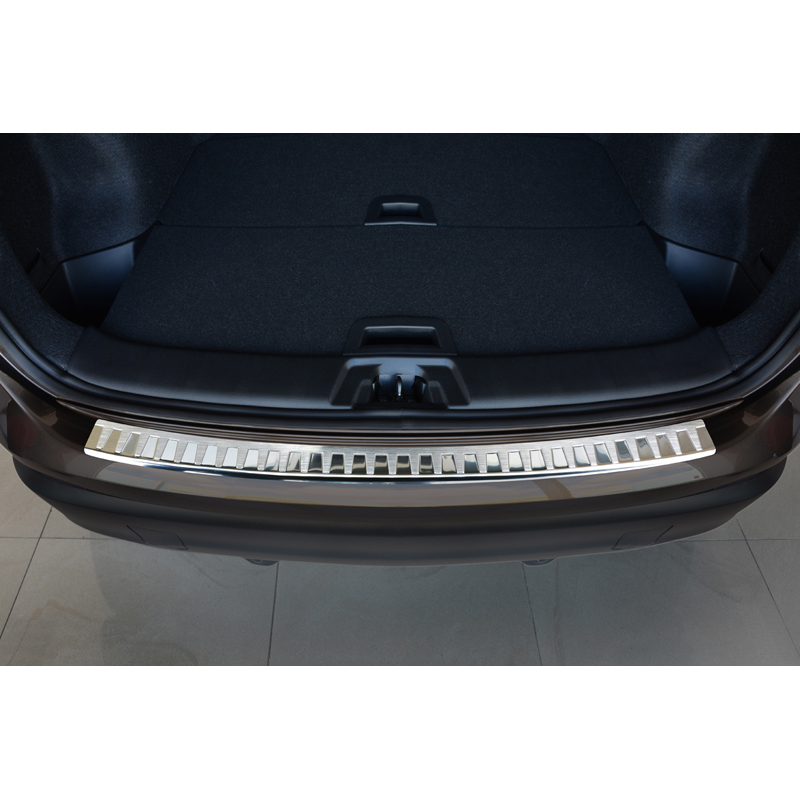Stainless Steel Rear bumper protector  Nissan Qashqai II 2014-2017 'Ribs'