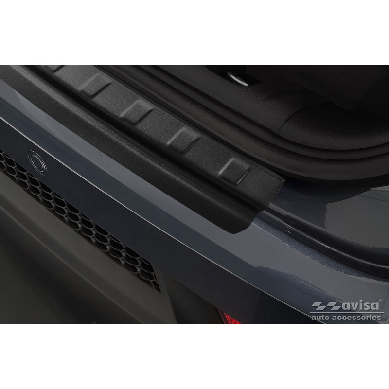 Matt Black Stainless Steel Rear bumper protector  Jeep Compass 2017- 'Ribs'