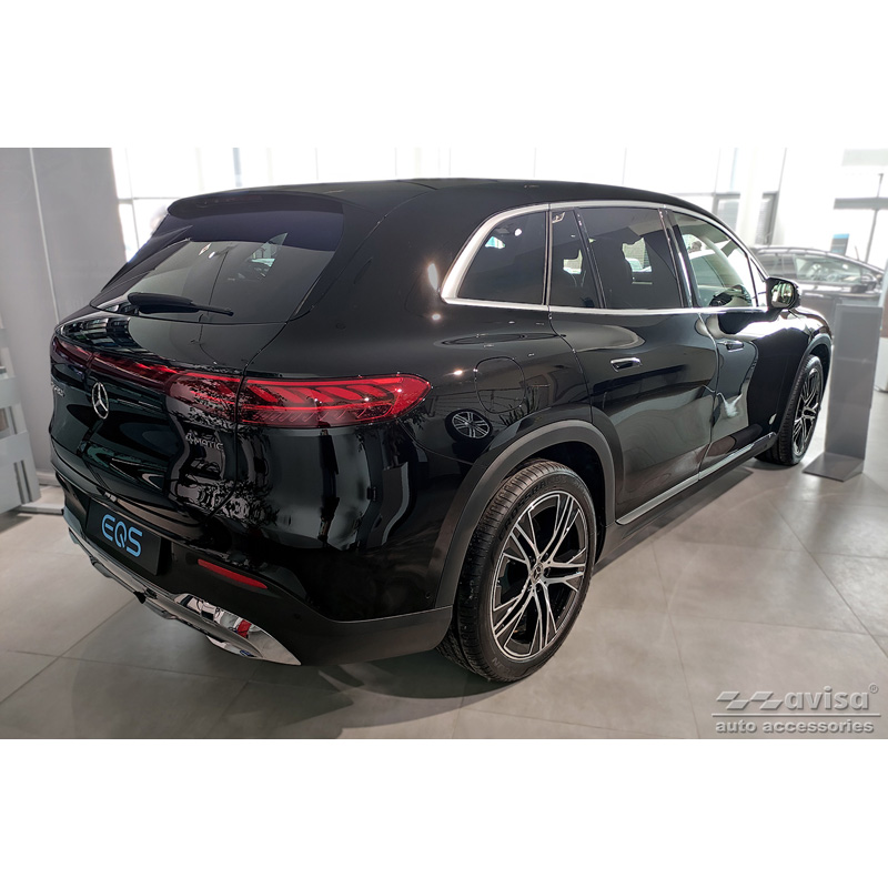 Stainless Steel Rear bumper protector  Mercedes EQS SUV (X296) 2022- 'Ribs'