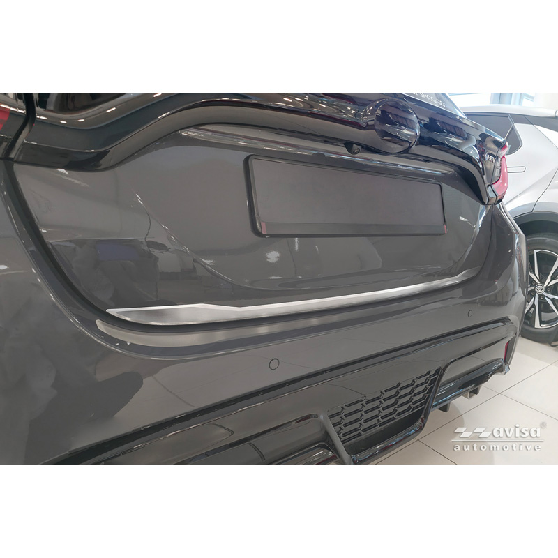 Avisa Brushed Stainless Steel Trunk Tailgate Trim Cover  Toyota Yaris (P21) 2020-2024 & Facelift 2024-
