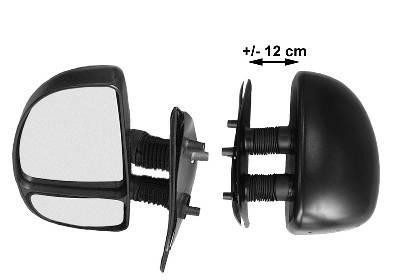 spiegel, dubbel, lange arm (12 cm), links Peugeot Boxer, 2002-20