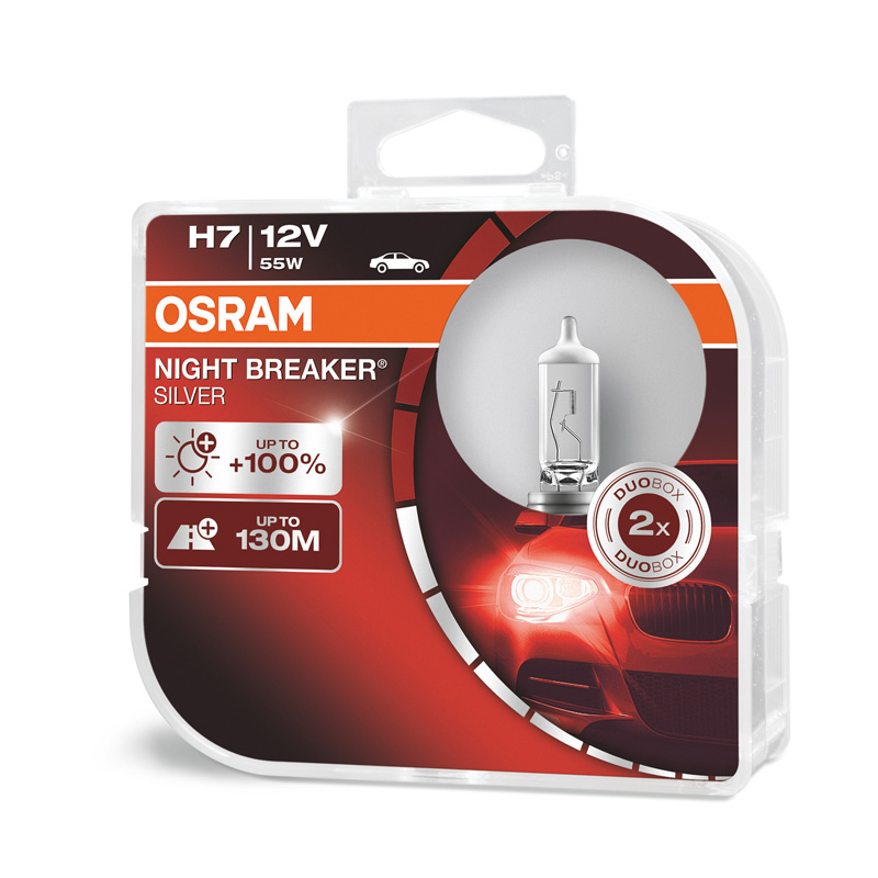 Osram Night Breaker Silver Halogen bulbs - H7 - 12V/55W - set of 2 pieces