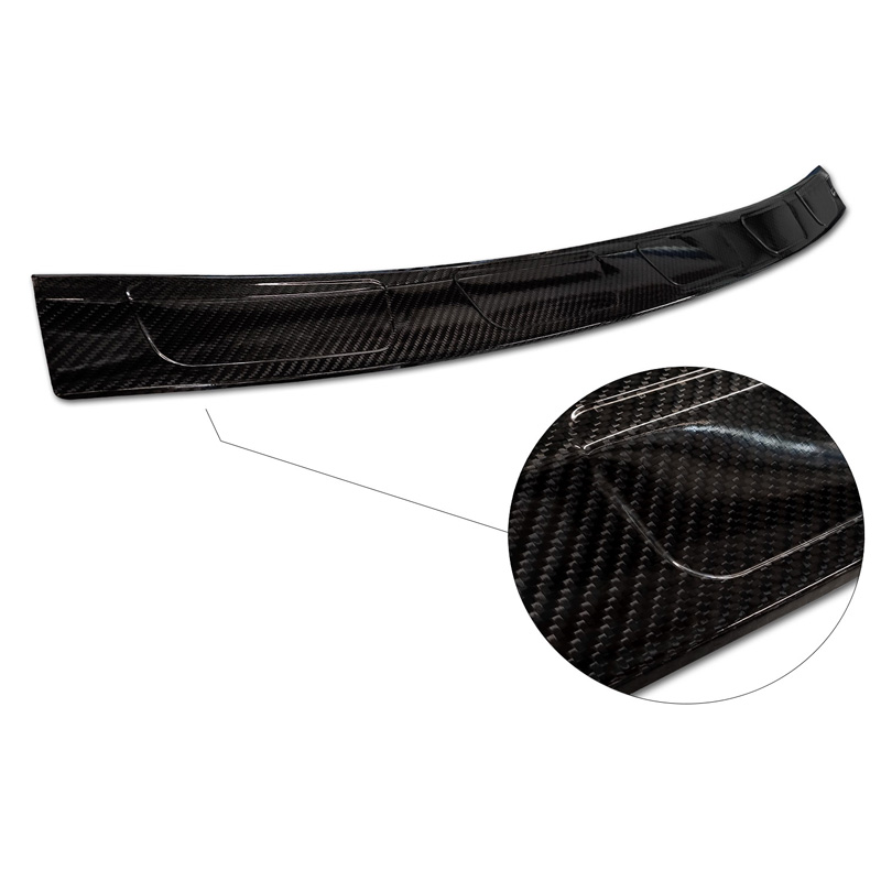 Real 3D Carbon Rear bumper protector  Ford Edge II Facelift 2018- incl. ST-Line & Vignale 'Ribs'