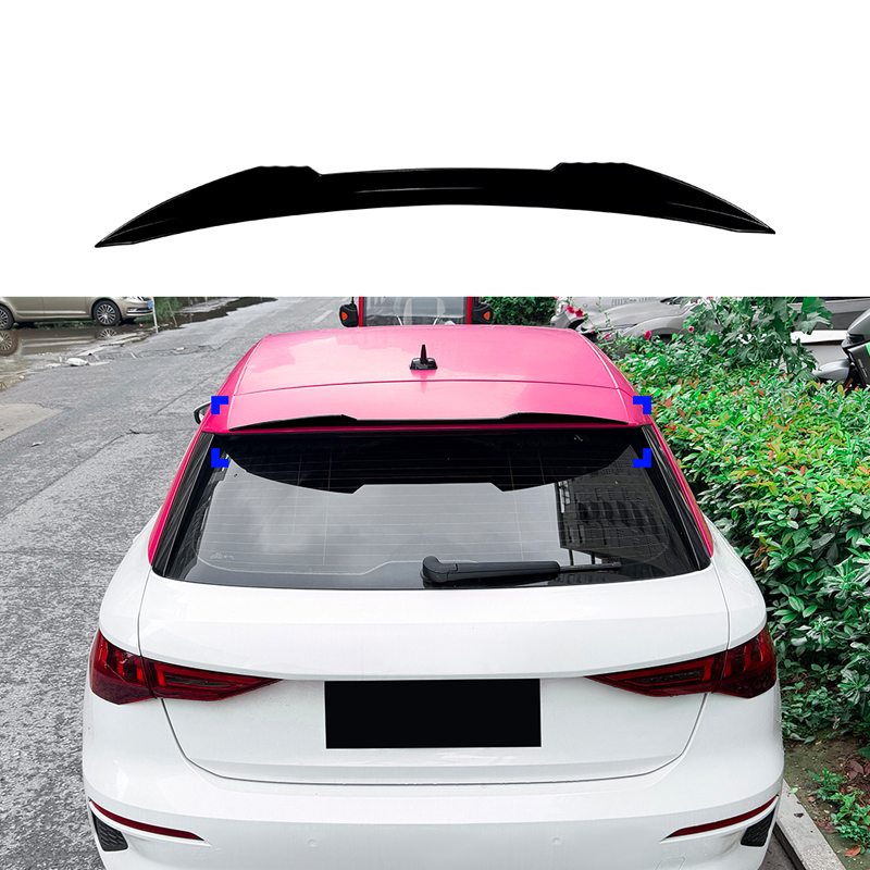 Roof spoiler (Spoiler Cap)  Audi A3 (8Y) Sportback 2020-2024 & FL 2025- (ABS Glossy Black)