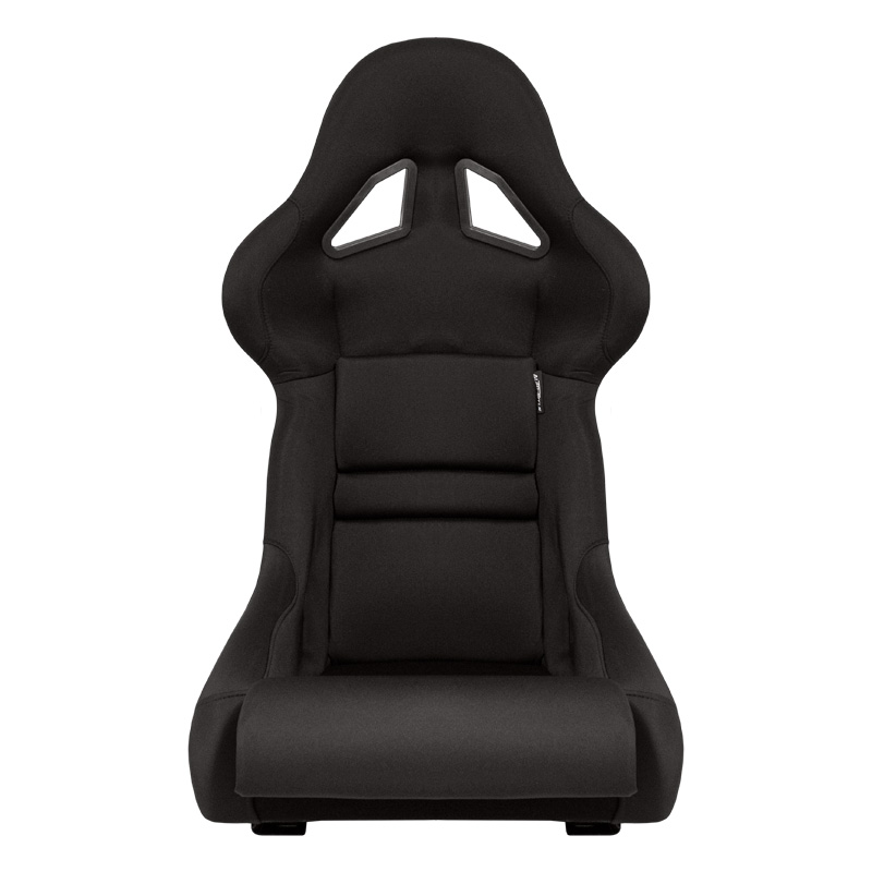 Sport seat 'BS8' - Black - Non-reclinable fibreglass back-rest - incl. slides