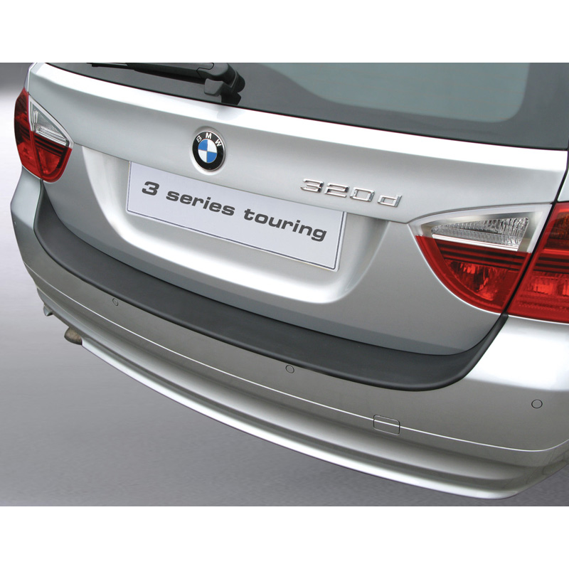 ABS Rear bumper protector  BMW 3-Series E91 Touring 2005-2008 excl. M Black