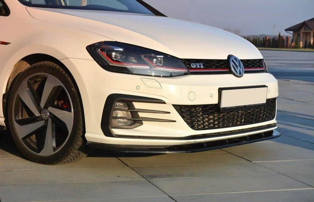 Voorspoiler passend voor VW Golf 7.5 GTI Facelift Glans Zwart