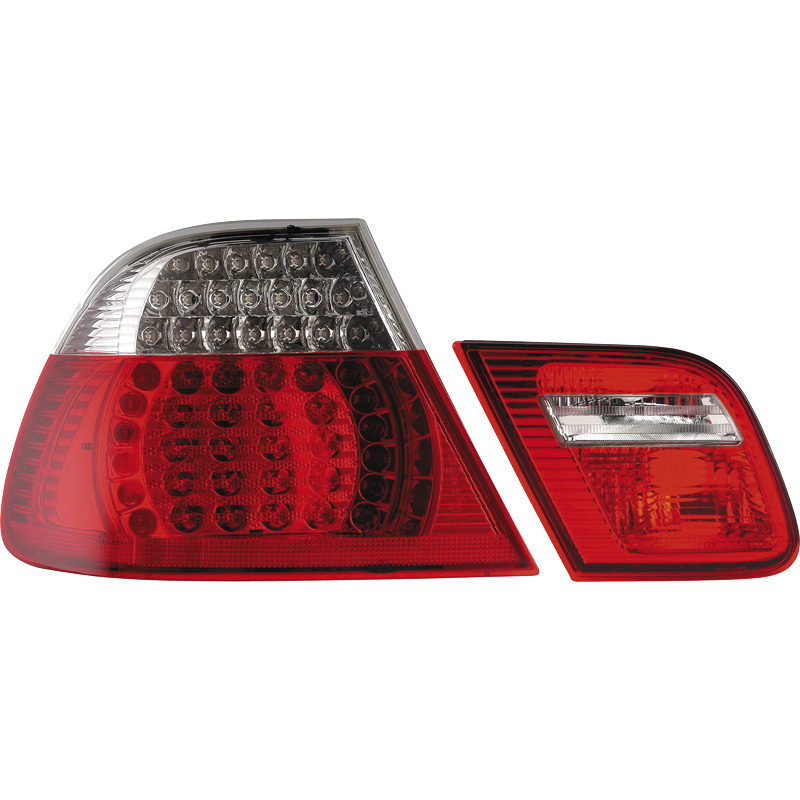 Set LED Tail Lights  BMW 3-Series E46 Coupe 1999-2003 - Red/Clear