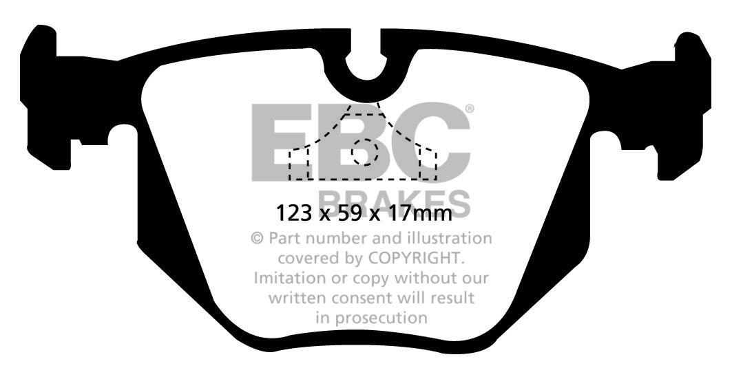 EBC Brakes BMW 840 4.0 (E31) 94-96 Remblokken achterzijde yellow