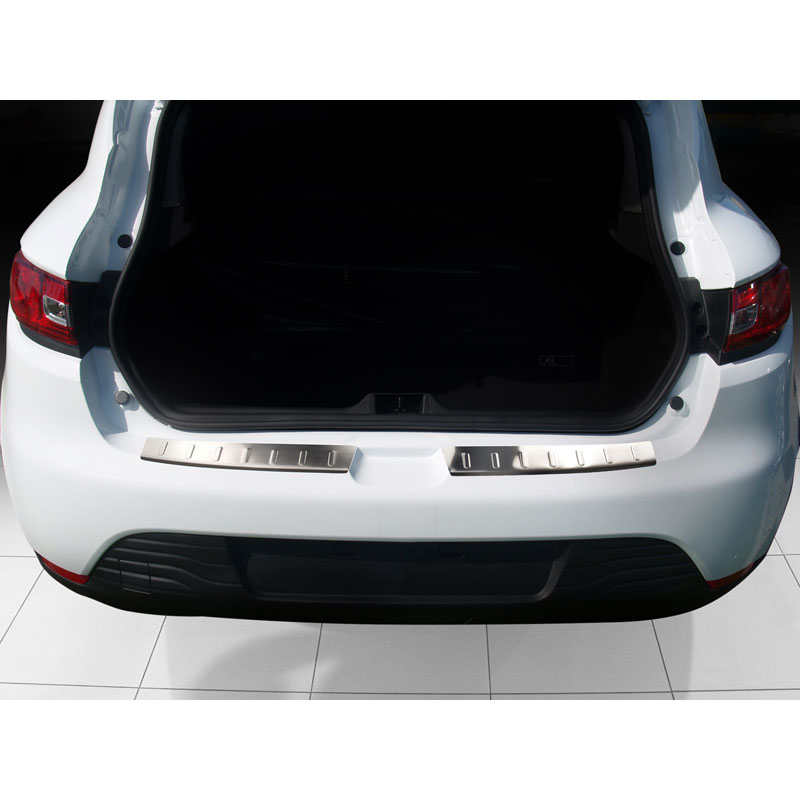 Stainless Steel Rear bumper protector  Renault Clio IV 5-doors 2013-2017 & FL 2017-2019 incl. GT-Line 'Ribs'