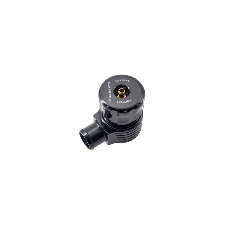 Simoni Racing Universal Blow-Off Valve Type 13 - for gasoline turbo engines, with adjustable vent pressure - Connection 22mm, Length 90mm, Diameter 48mm - Black