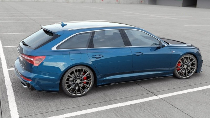 Zijskirts passend voor Audi A6 S-Line / S6 C8 Maxton Glans Zwart
