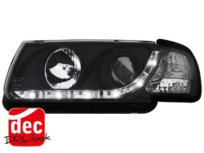 Headlights VW Polo 6N Dayline Devil Eyes Black