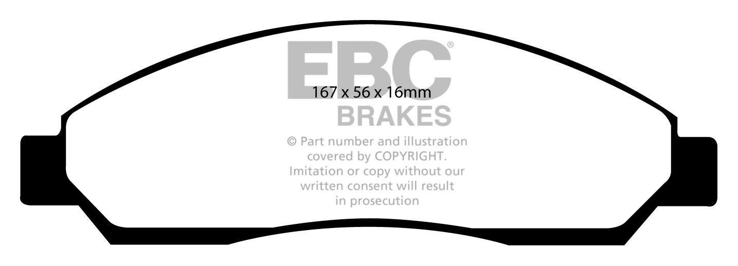 EBC Brakes ISUZU Rodeo 3.0 TD 4WD (TFS85) 2007-2008 Remblokken v
