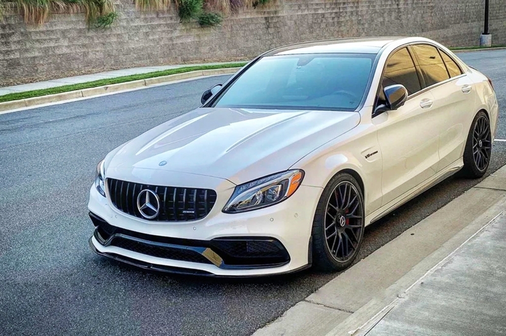Voorspoiler passend voor Mercedes W205 C63 AMG Edition 1 Glans zwart