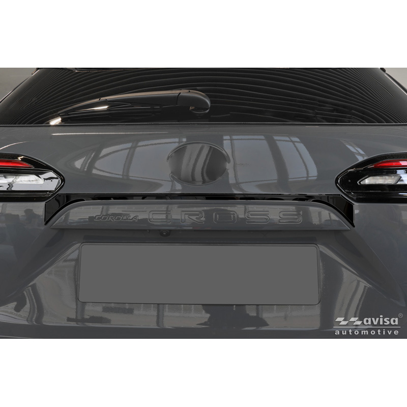 Avisa Black Chrome Stainless Steel Tailgate Trim  Toyota Corolla Cross 2020-2025 & Facelift 2025-