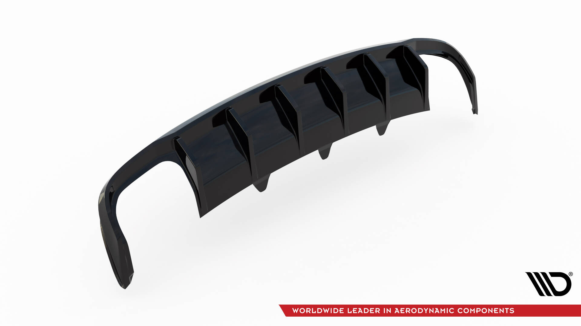 Achter Diffuser passend voor Audi A4 B8 Facelift Maxton Glans zwart (dubbele uitlaat aan beide kanten)