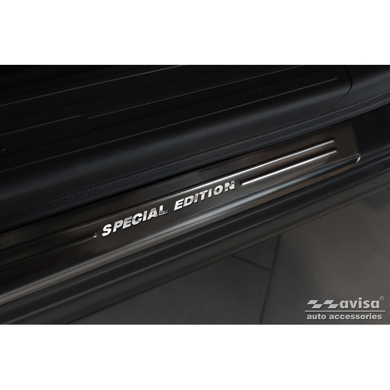 Black Inox door sill protectors  Subaru Forester (SK) 2018-2024 - 'Special Edition' - 4-pieces