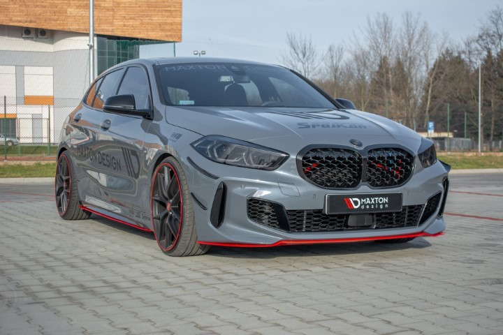 Voorspoiler passend voor BMW 1 Serie F40 M-Pack/ M135i Glans Rood V4