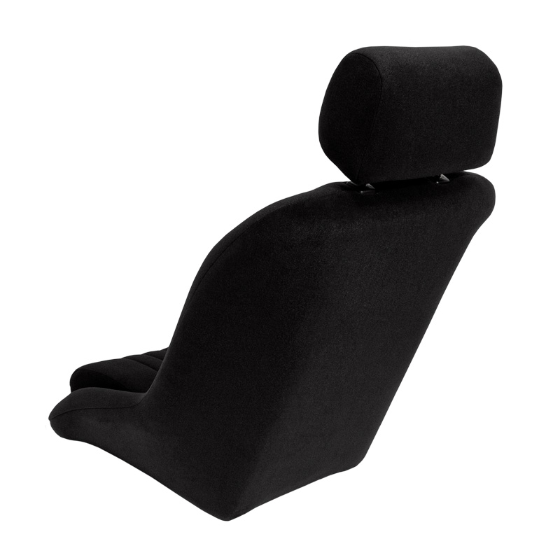 Sport seat 'Classic' - Black - Non-reclinable back-rest + Head-rest - incl. slides