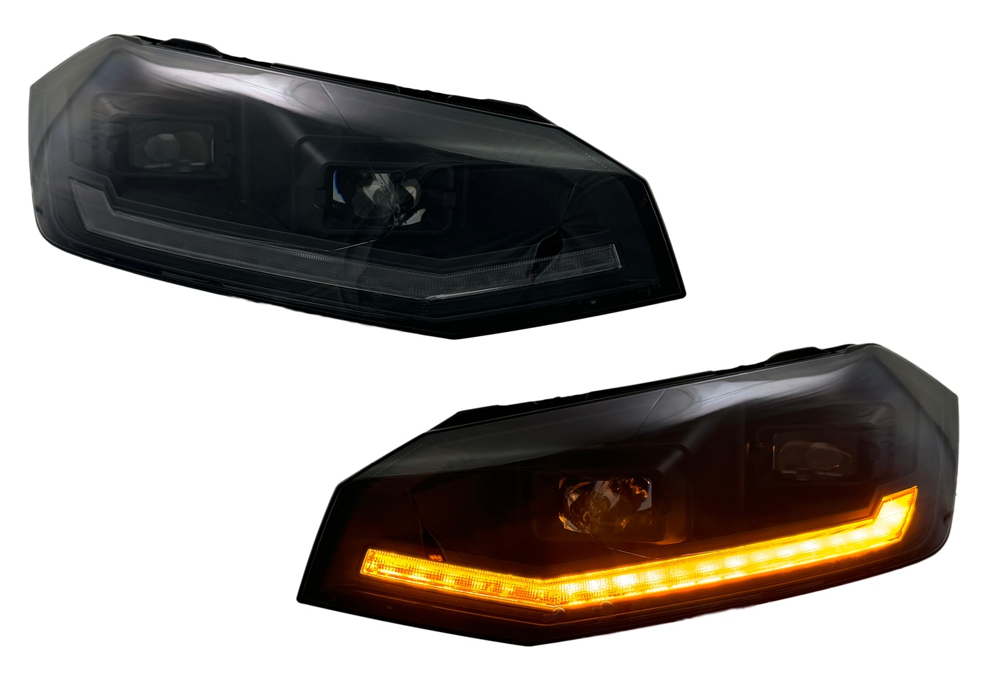Headlights VW Polo Polo VI (2G) black