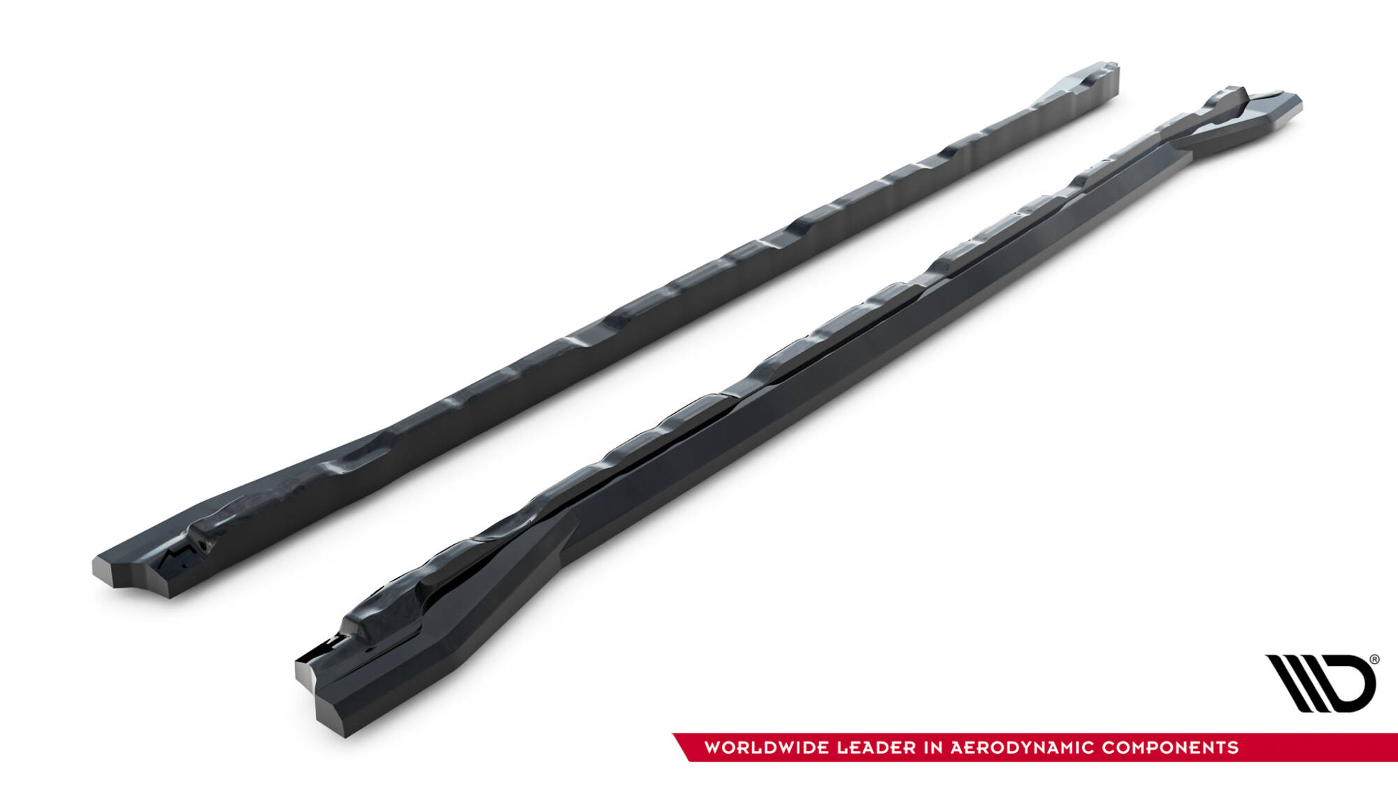 Zijskirts passend voor Volkswagen Atlas R-Line MK1 Facelift 2 Maxton Glanzend zwart