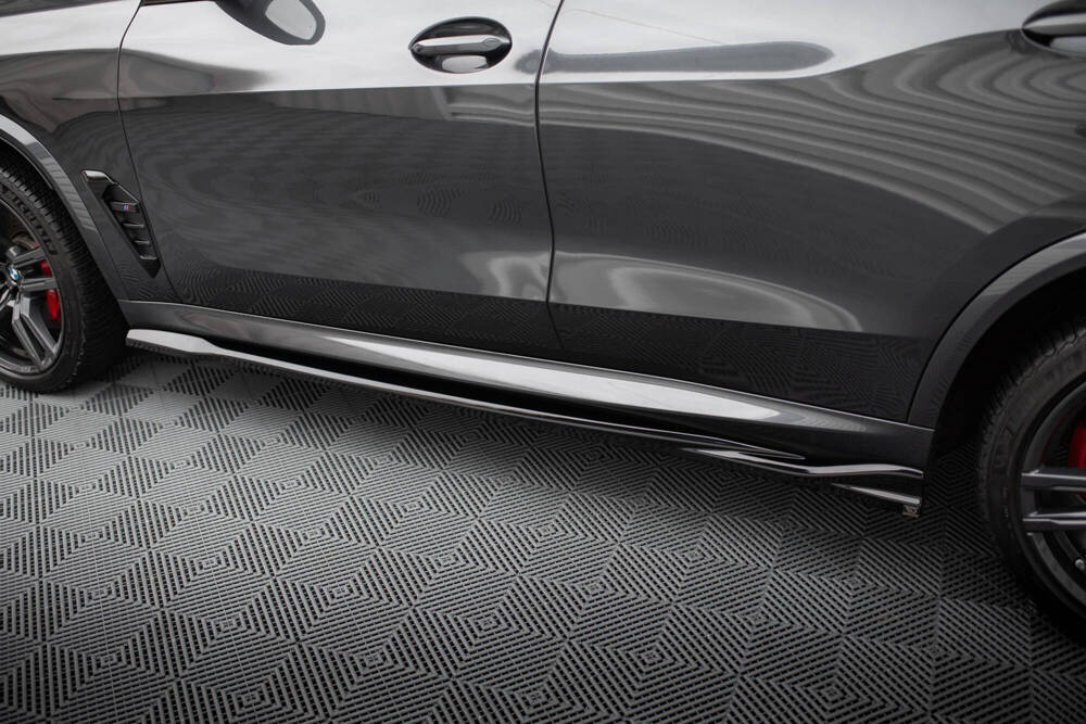 Zijskirts passend voor BMW X5M F95 Facelift Maxton Glans Zwart