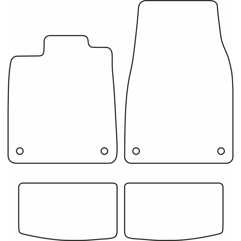 Set car mats  Audi E-Tron GT 2021- & Porsche Taycan 2019-